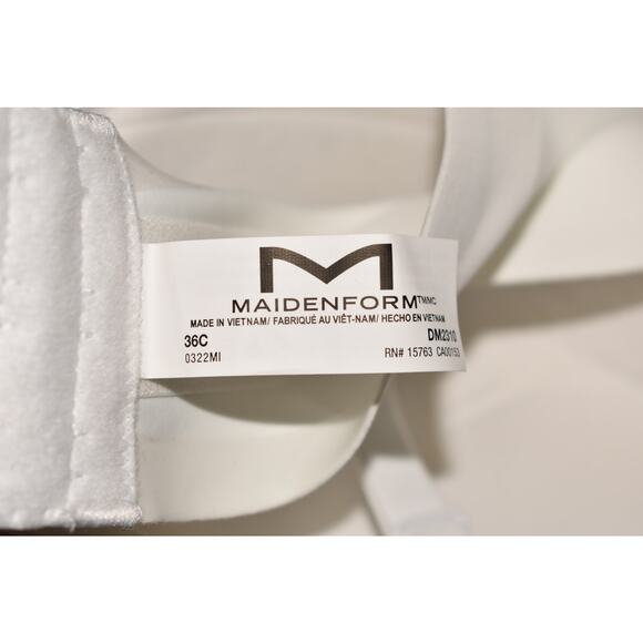 MAIDENFORM NEW $48 DreamWire Strapless Multiway‎ Underwire Bra White 34DD - Picture 3 of 3